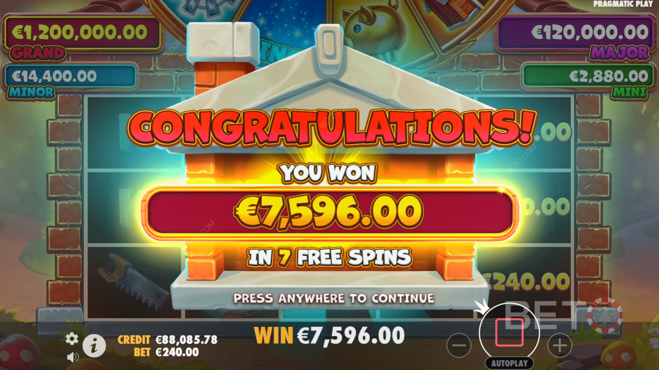 Win 10,000x Your bet in the Brick House Bonanza Video Slot!