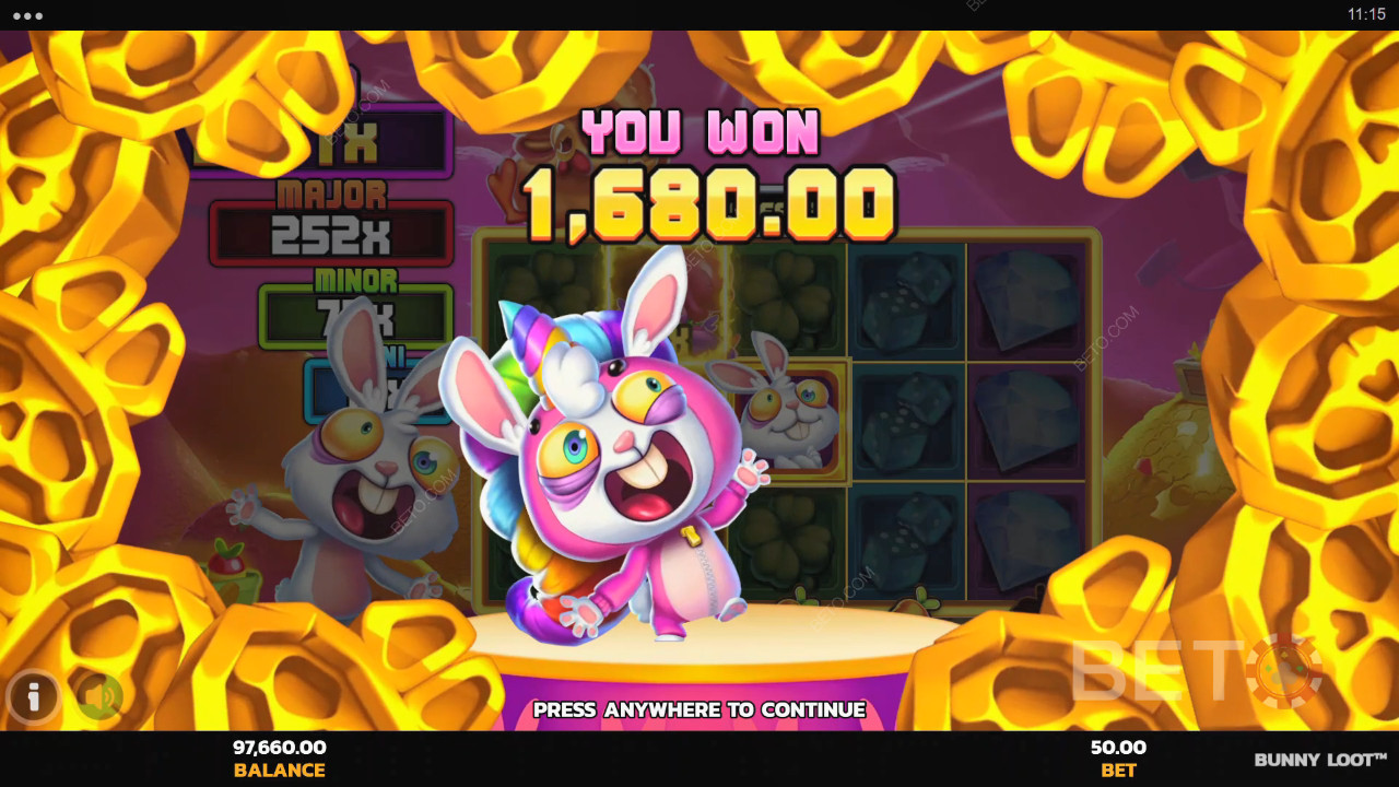 Win 5,000x Your bet in the Bunny Loot Online Slot!
