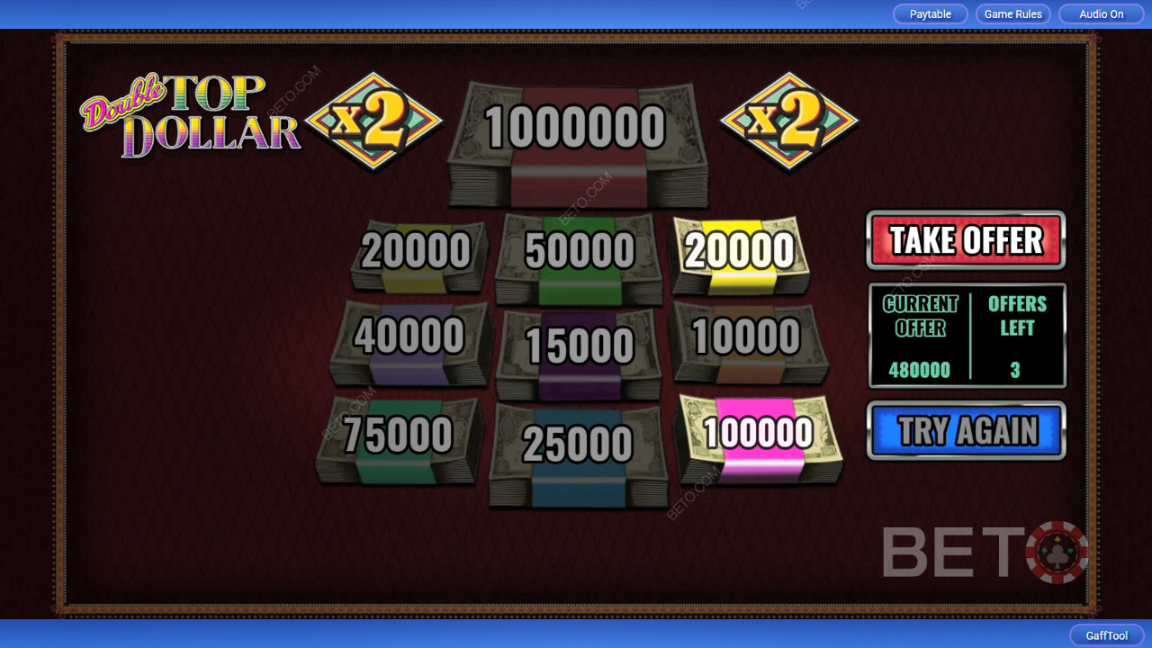 Win 4,000x Your bet in the Double Top Dollar Slot Machine!