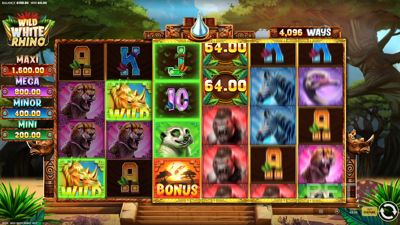 Wild White Rhino Free Play
