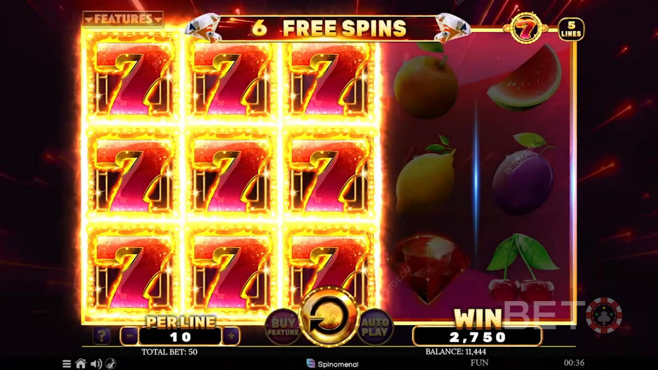 Sticky Wild example from  one of BETOs free slots