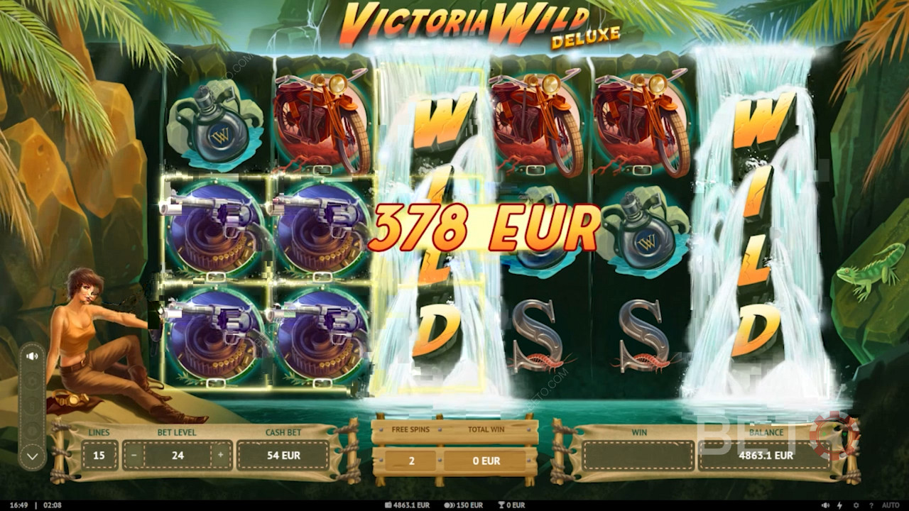 Land  Expanding Waterfall Wilds and get easy wins in Oasis Free Spins