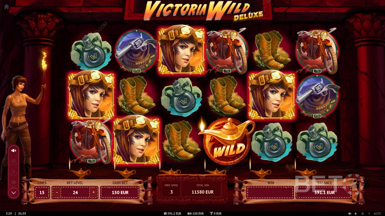 Collect Lamp Wilds in the Temple Free Spins to trigger the Wheel of Desires feature