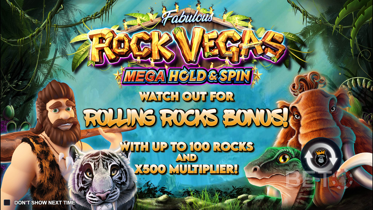 Enjoy the Hold and Win feature in the Rock Vegas slot
