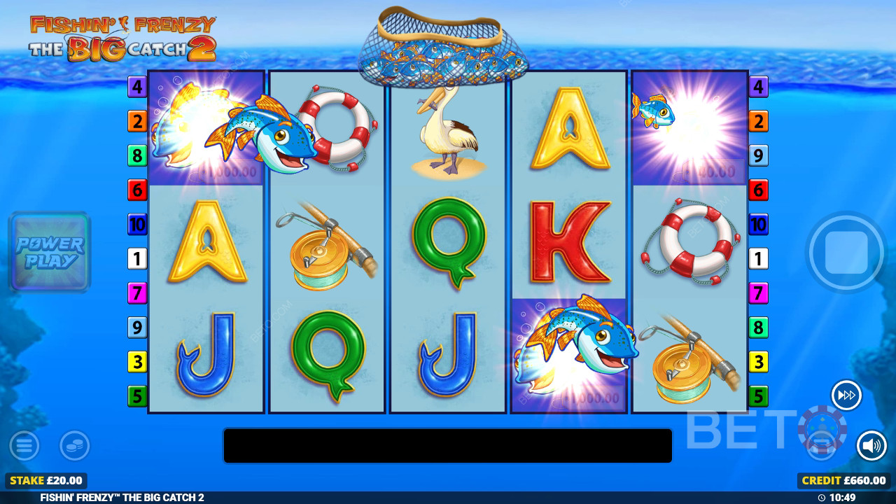 Win 5,000x Your bet in the Fishin Frenzy The Big Catch 2 Slot Online!