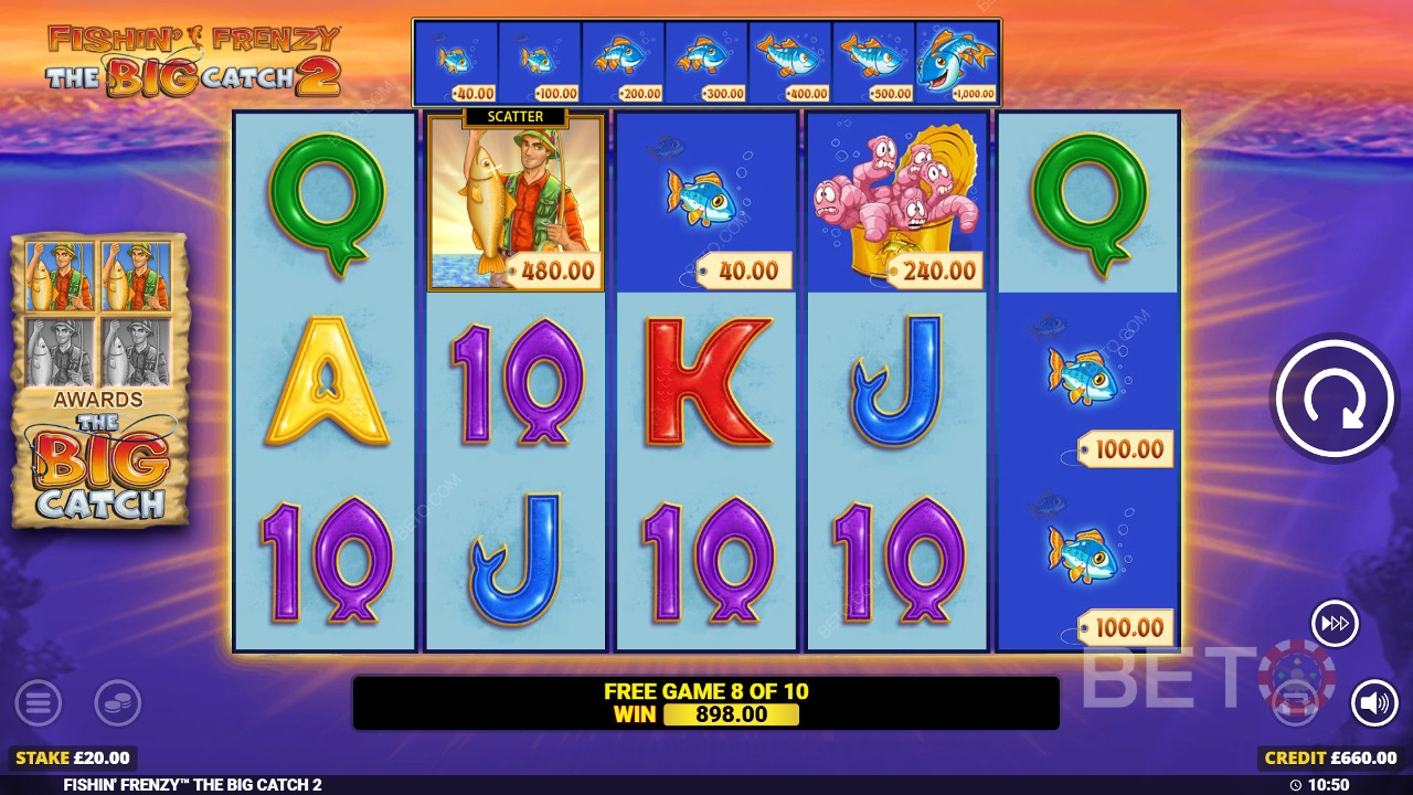Bonus Features Explained in Fishin Frenzy The Big Catch 2 by Blueprint