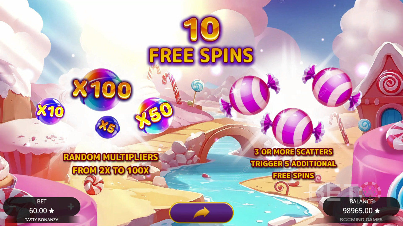 Win 6,500x Your bet in the Tasty Bonanza Slot Machine!