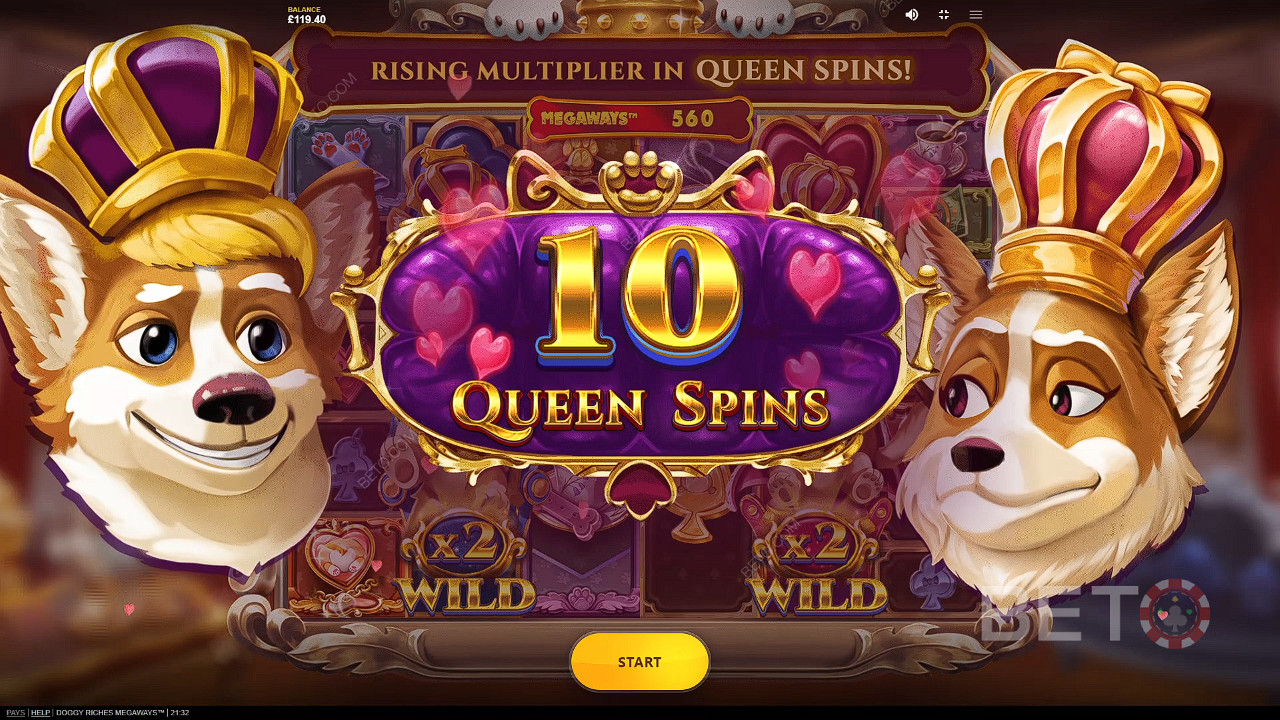 Enjoy 10 Free Spins in the Doggy Riches Megaways slot