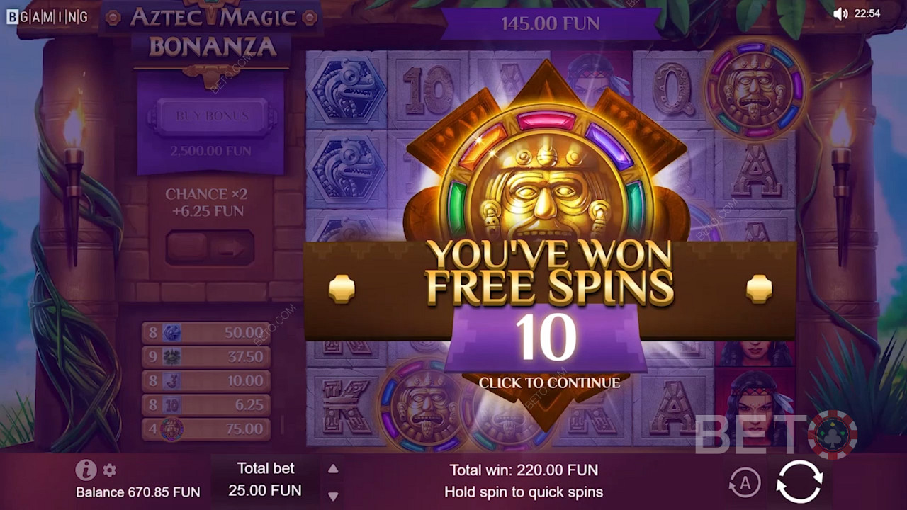 Win big in Free Spins in Aztec Magic Bonanza casino slot