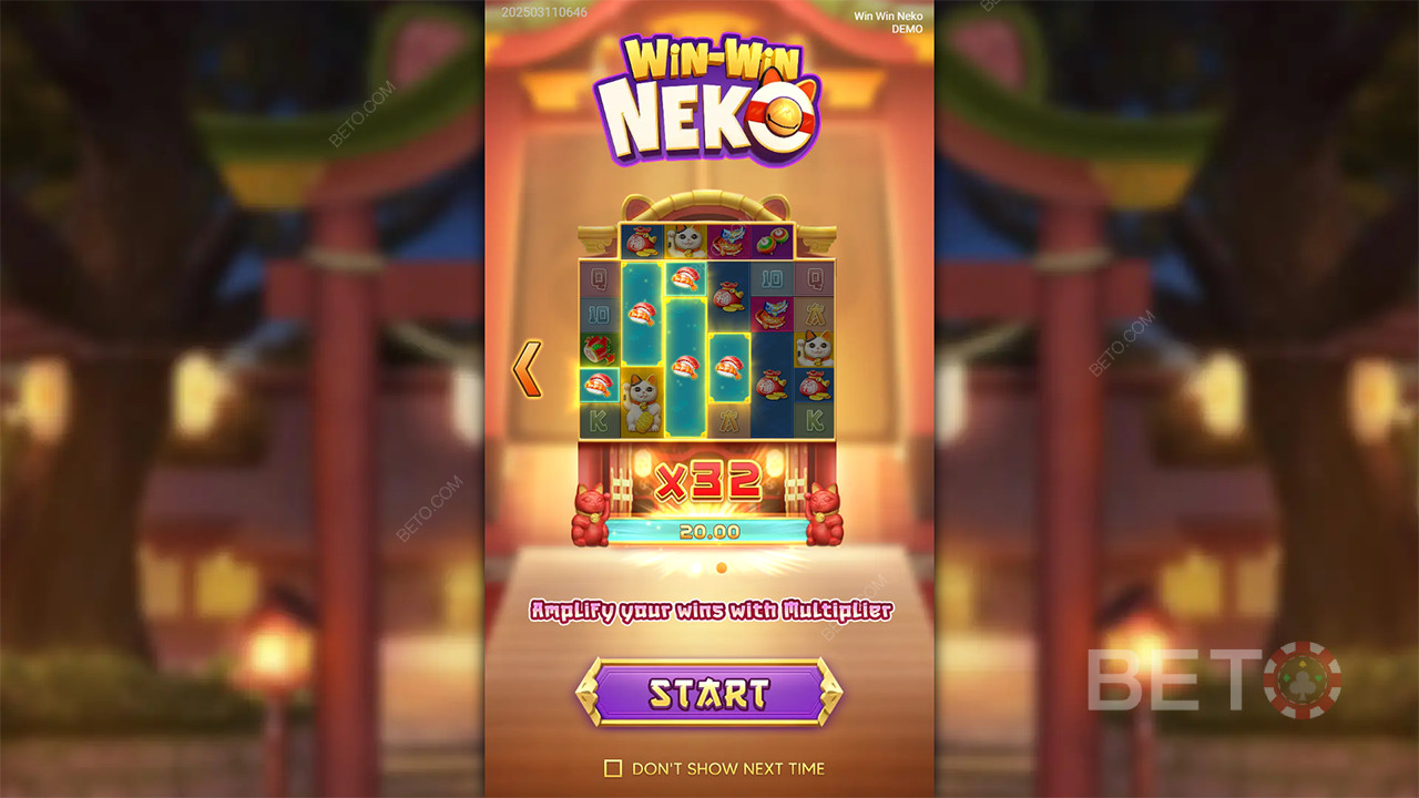 Win 5,000x Your bet in the Win Win Neko Online Slot!