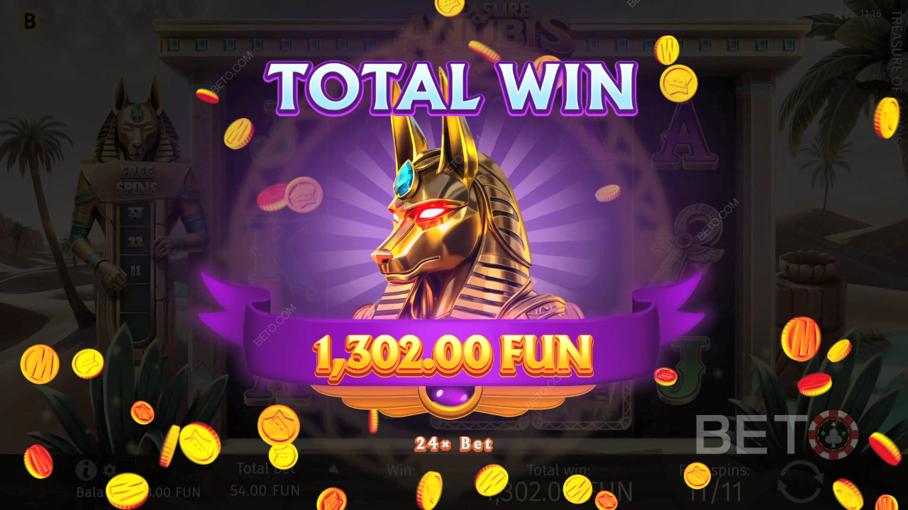 Win 1,939x Your bet in the Treasure of Anubis Online Slot!