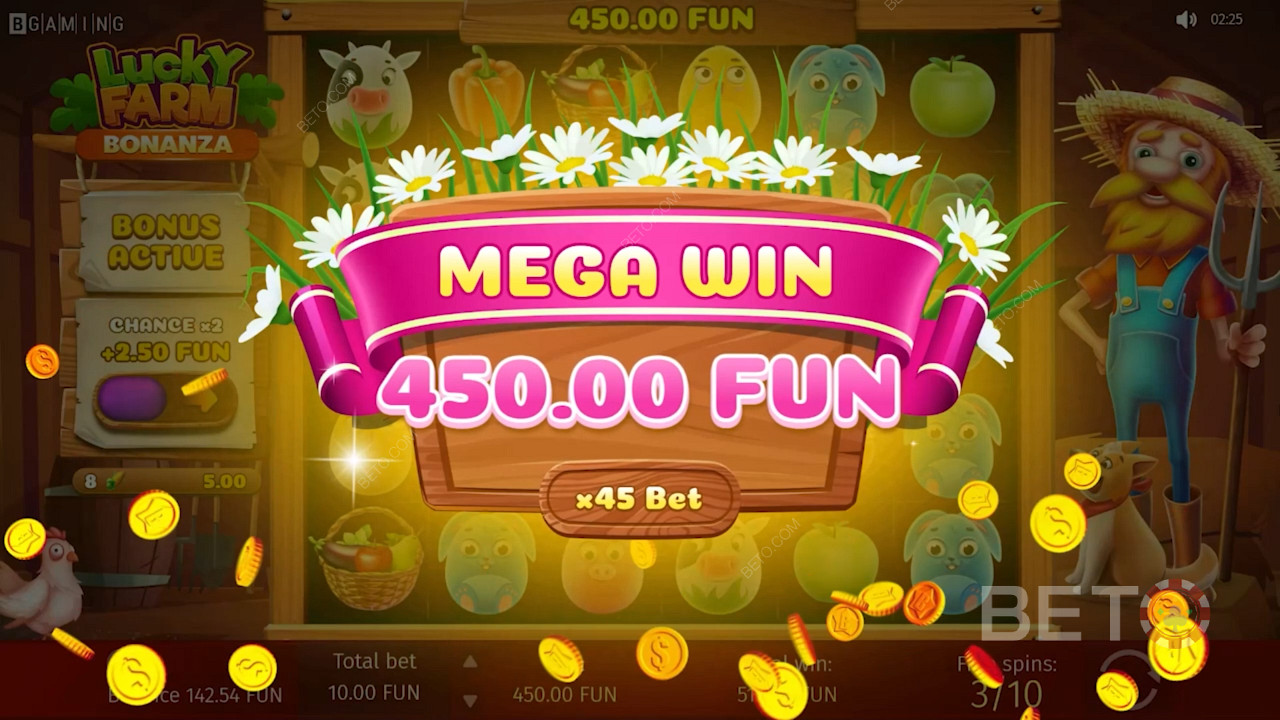 Get sweet bonanza wins in the Lucky Farm Bonanza casino game