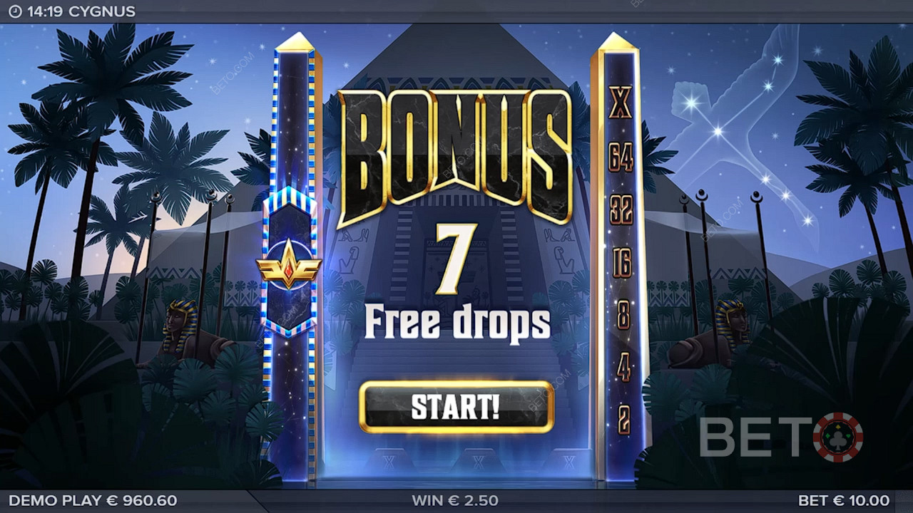 Enjoy 7 Free Drops with a Progressive Win Multiplier