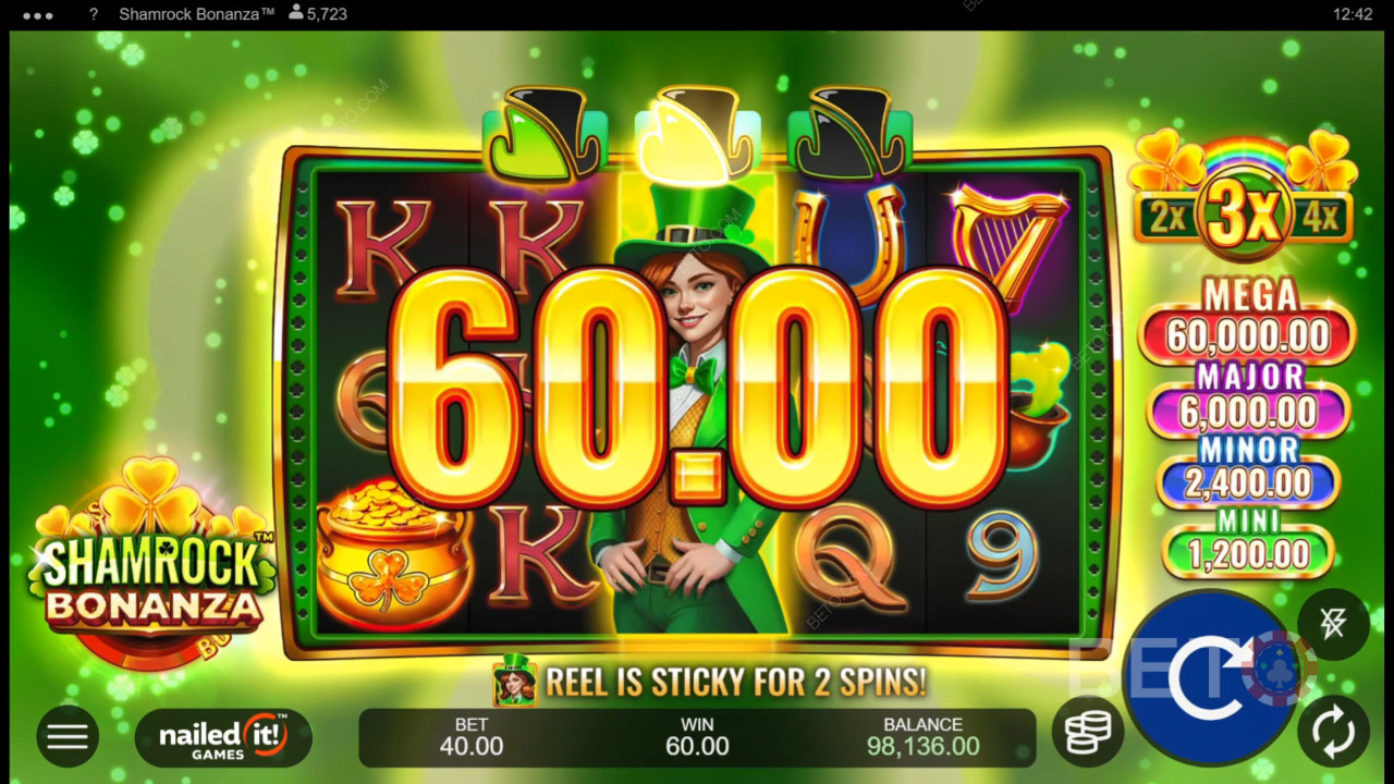 Win 5,340x Your bet in the Shamrock Bonanza Slot Machine!