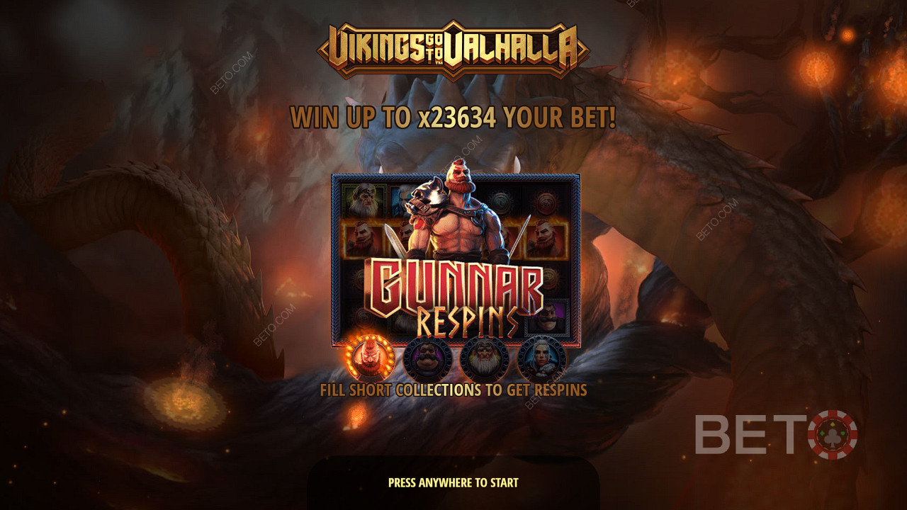 Fill the rage meter and get Berzerk Respins in the Vikings Go To Valhalla slot