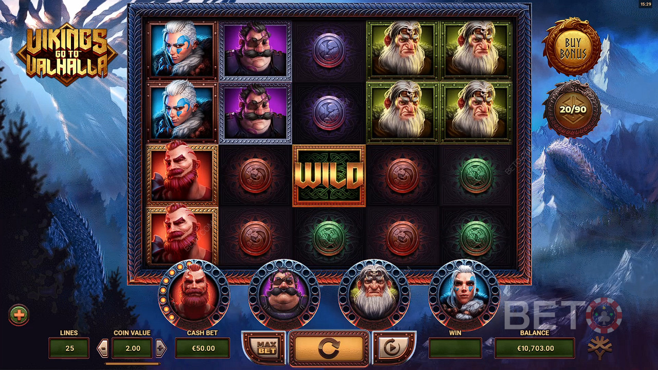The rage meters are back in the Vikings Go To Valhalla slot with Vikings theme