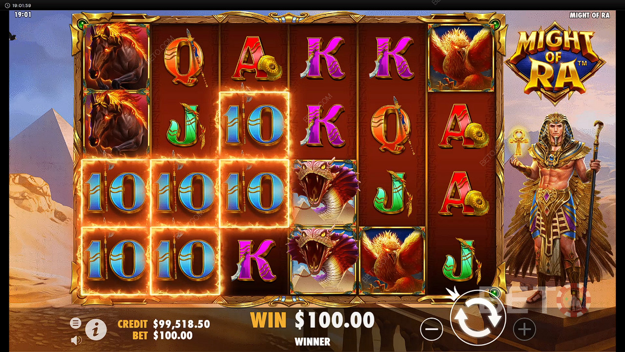 It is easy to form winning combinations because this casino game has 50 paylines