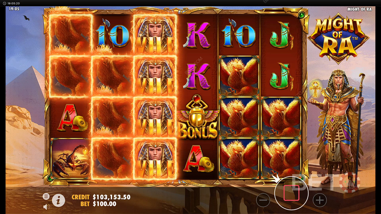 Land stacks of Wilds and win big in this ancient Egypt themed casino slot