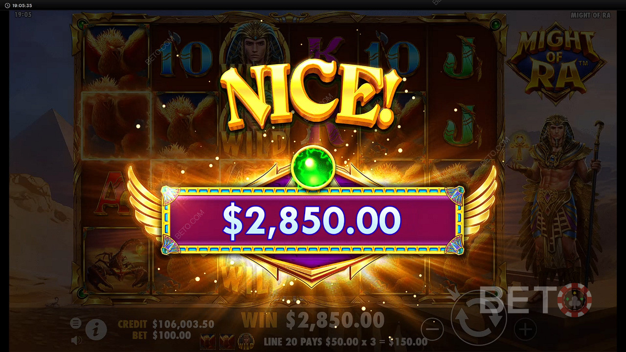 Get insane wins and real cash even in the base slot