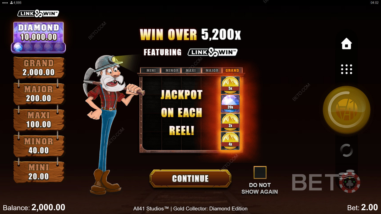 The Free Spins are your best shots, with a fixed Jackpot Prize awaiting you on each reel
