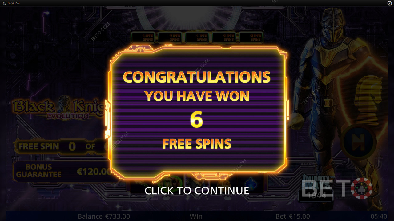 Win 10,000x Your bet in the Black Knight Evolution Slot!