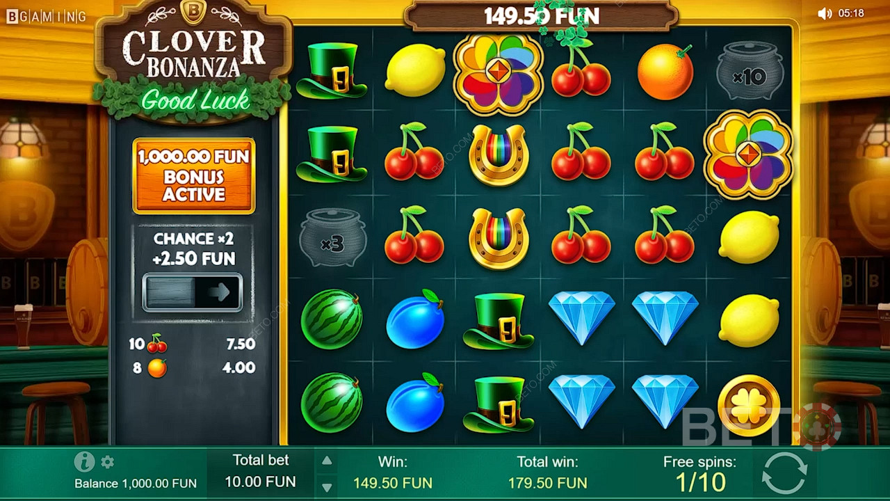 The Multiplier symbols will appear in the Free Spins only