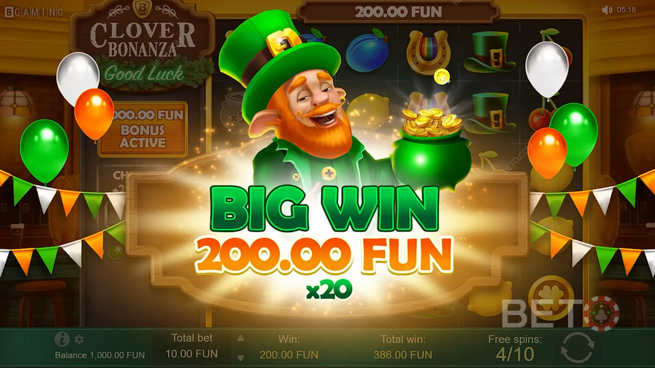 Use the Multipliers to win big in Free Spins in the Clover Bonanza slot