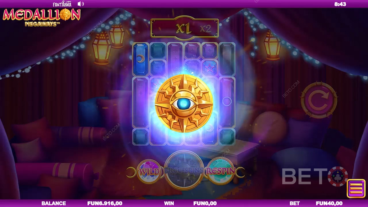 The Golden Medallion is your ticket to unlocking the Free Spins bonus feature