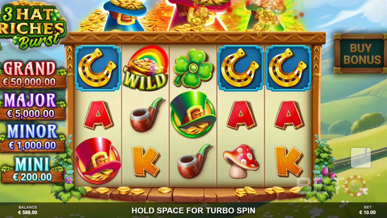 3 Hat Riches Burst Free Play