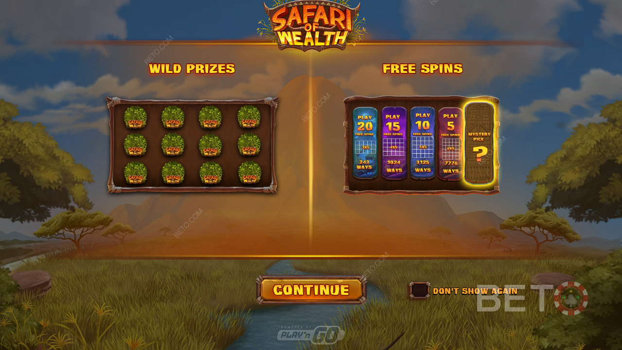Get enormous wins through Wild Prizes and Free Spins in the Safari of Wealth slot