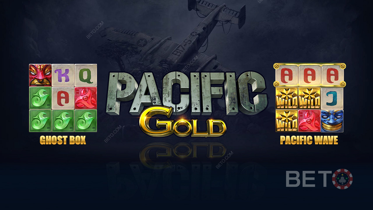 Enjoy unique features like Ghost Box and Pacific Wave in the Pacific Gold slot