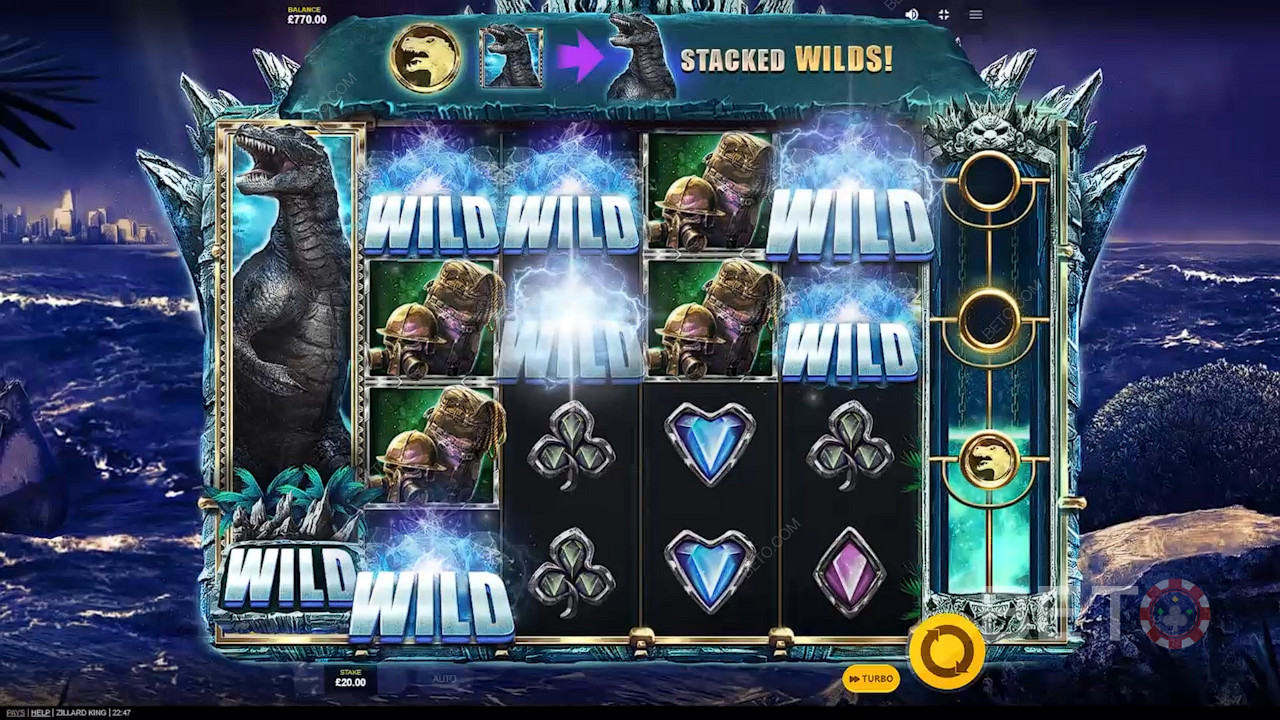 Thunder Wilds can show up on non-winning spins to help you get wins