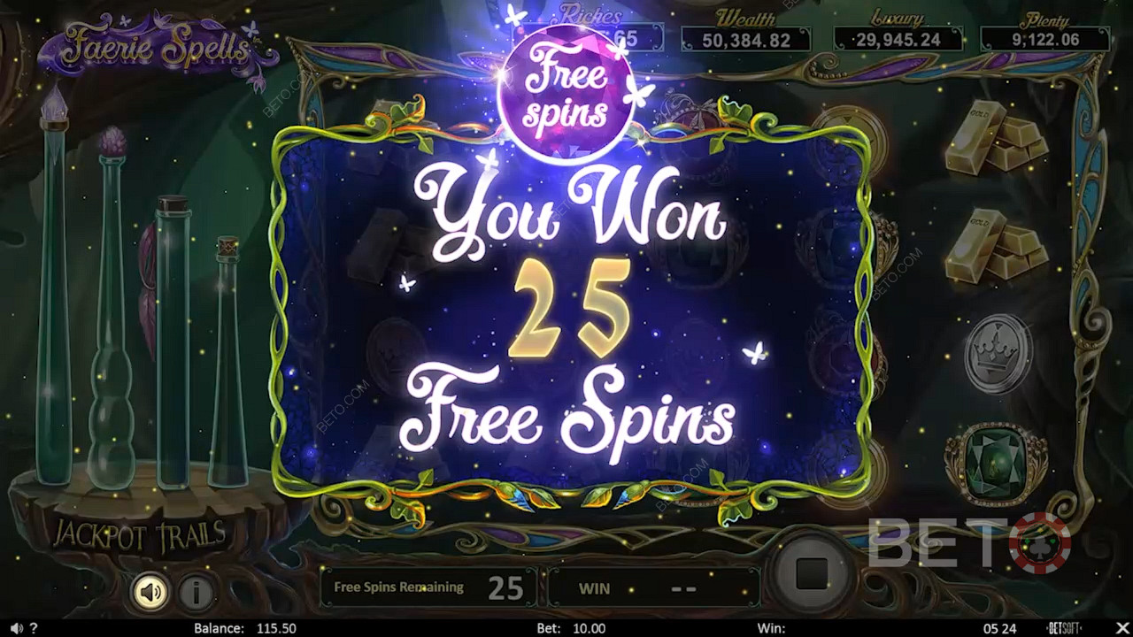 Win up to 25 Free Spins with the ability to win Jackpots