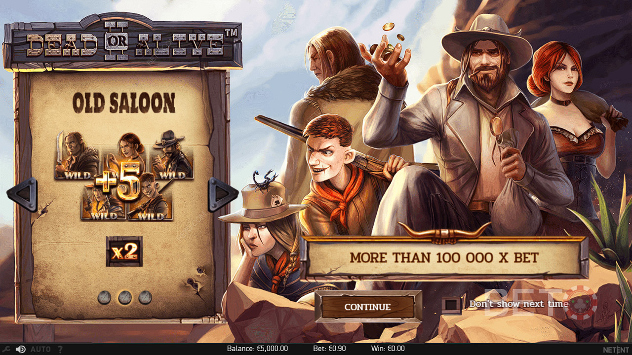 Old Saloon Free Spins have a 2x Win Multiplier and Sticky Wilds