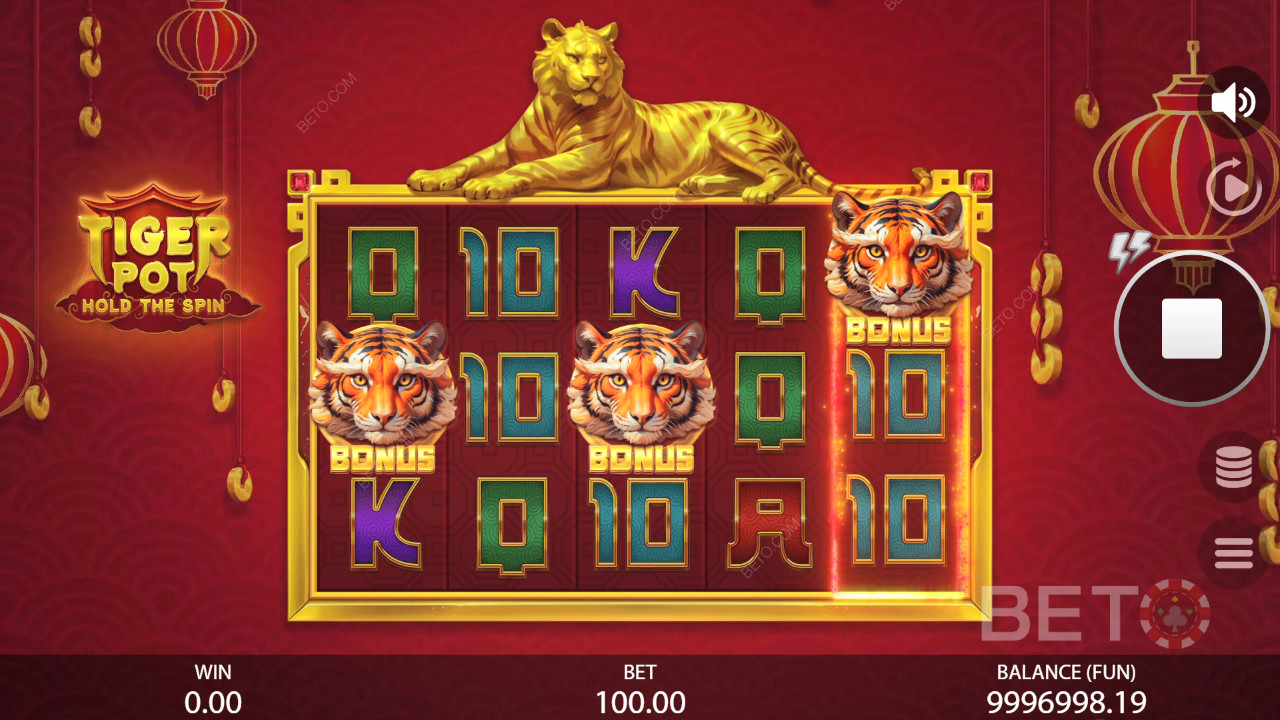 Tiger Pot: Hold The Spin Free Play