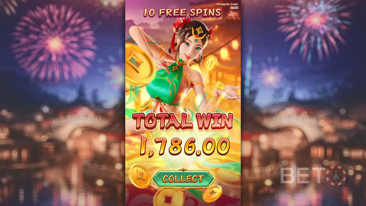 Win 5,000x Your bet in the Prosperity Snake Slot!