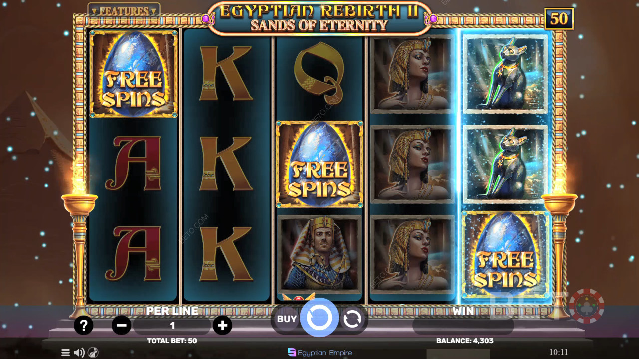 Egyptian Rebirth 2 - Sands of Eternity Free Play