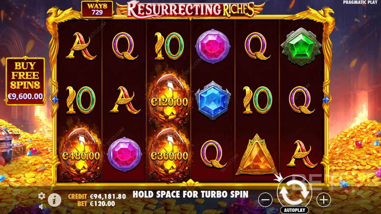 Win 4,000x Your bet in the Resurrecting Riches Slot!