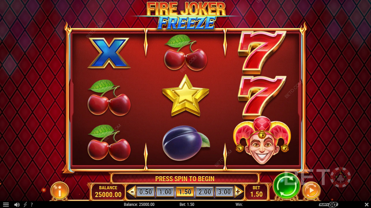 Have fun with the classic layout and modern features in the Fire Joker Freeze slot