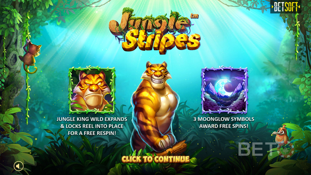 Enjoy Expanding Wilds, Respins, and Free Spins in the Jungle Stripes slot machine