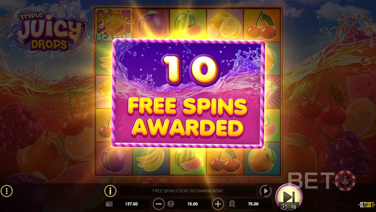 Land 3 or more Scatters to obtain exclusive bonus perks from Free Spins