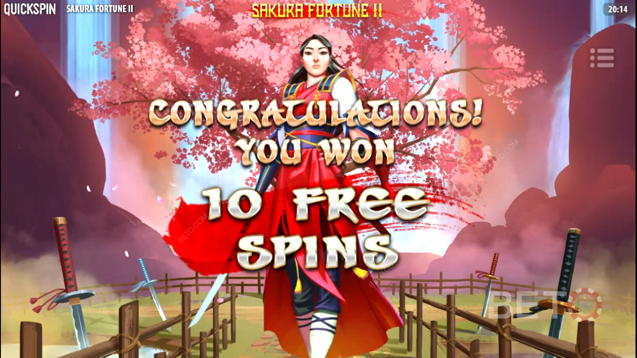Free Spins is the most exciting feature of the Sakura Fortune 2 slot