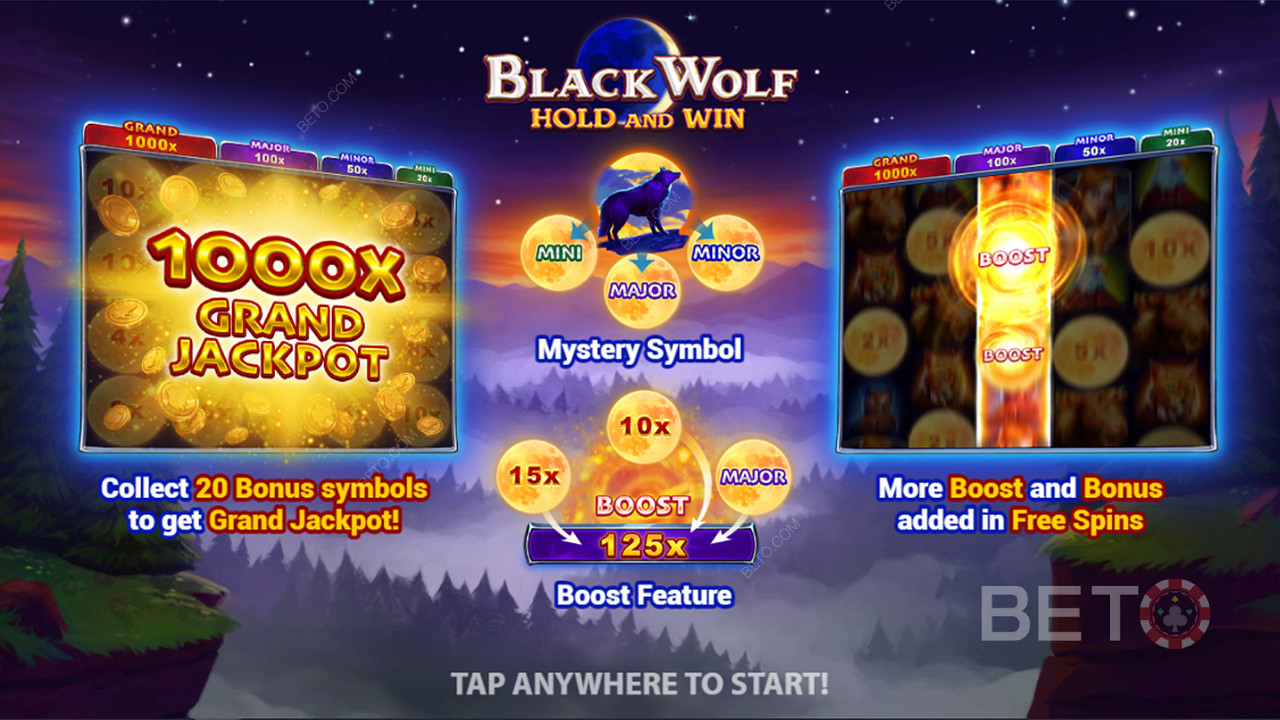Start playing today and earn Black Wolf hold and win bonuses