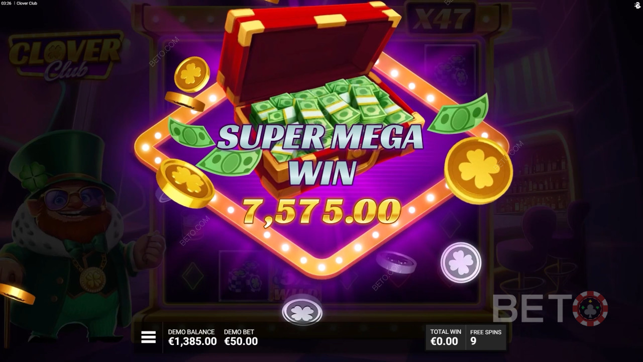 Win 12,000x Your bet in the Clover Club Slot!