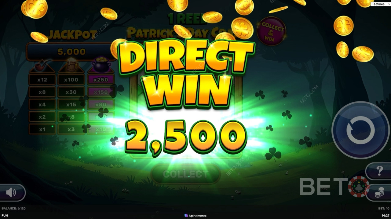 Win 500x Your bet in the 1 Reel - Patrick