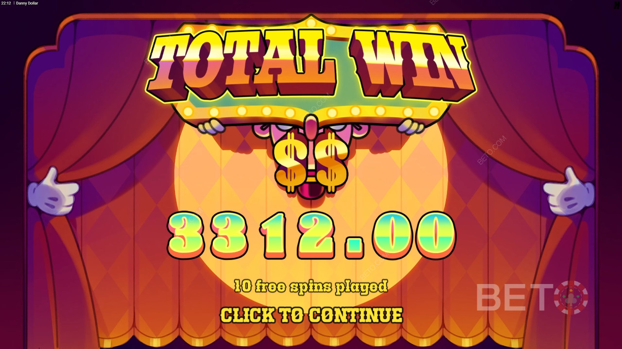 Win 12,500x Your bet in the Danny Dollar Slot Machine!