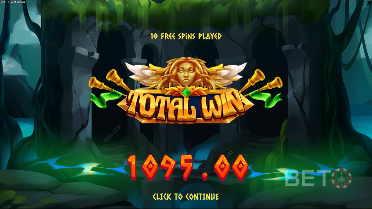 Win 10,000x Your bet in the Eye of Medusa Slot Online!