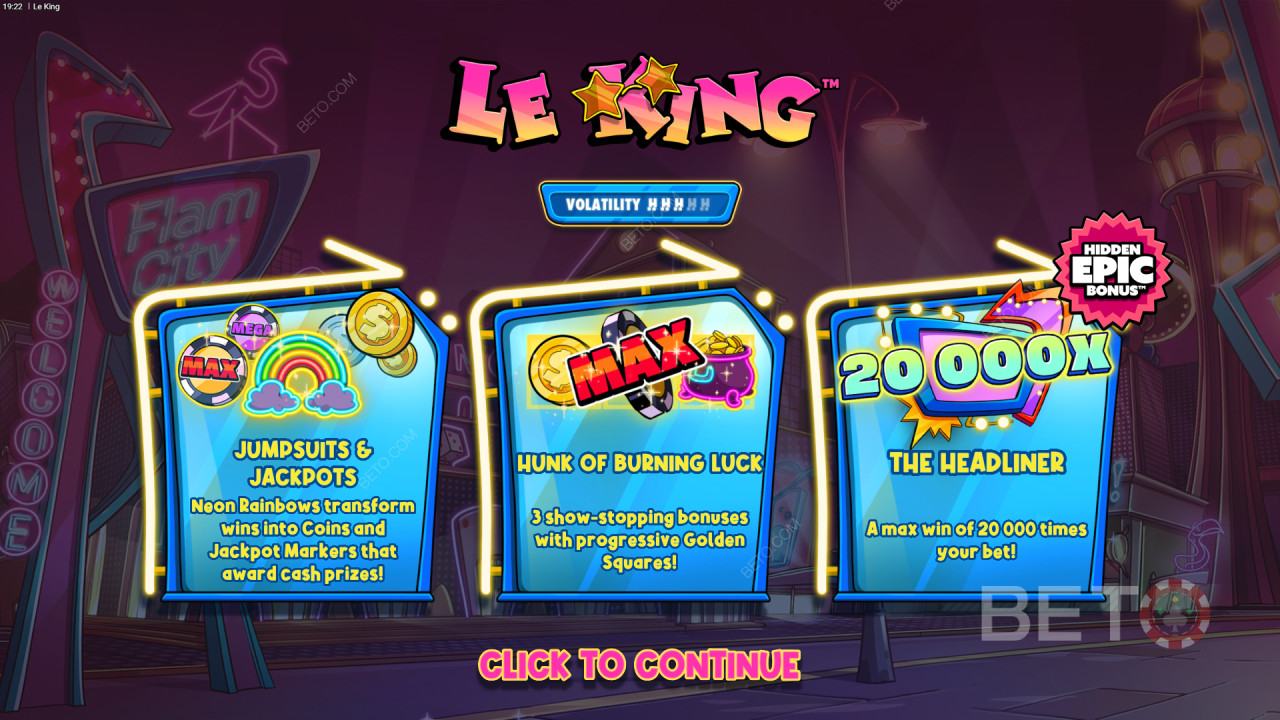 Win 20,000x Your bet in the Le King Slot Online!