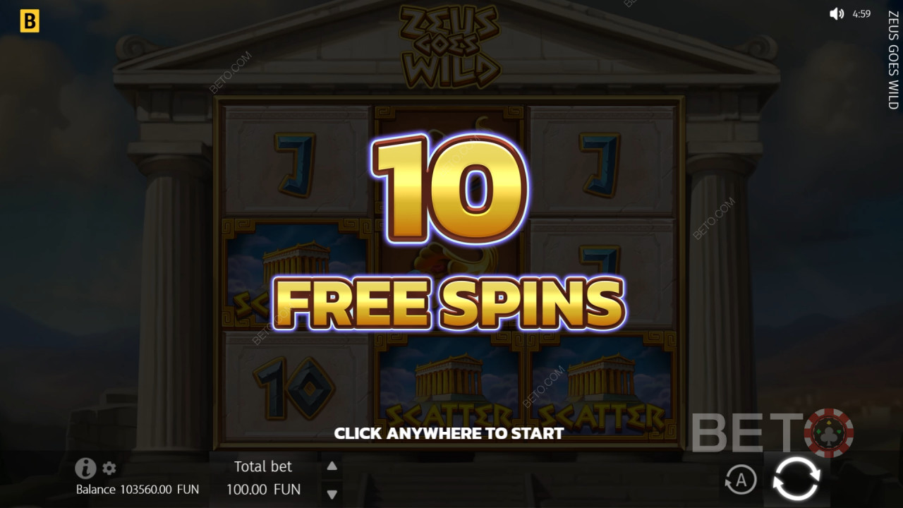 Bonus Features Explained in Zeus Goes Wild by BGaming