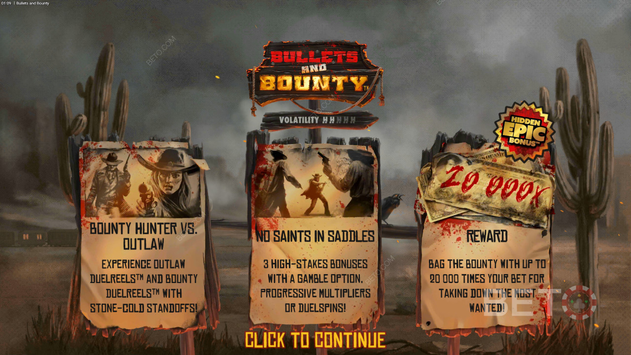 Bonus Features Explained in Bullets and Bounty by Hacksaw Gaming